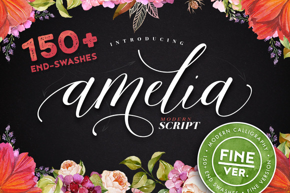 Amelia Script: A Calligraphy Font Built for Consistency and Variety