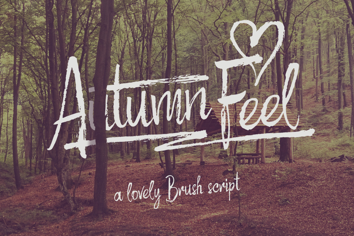 Autumn Feel: A Hand-Drawn Font with Dry Brush Character