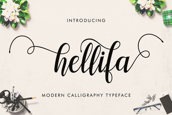 Hellifa: A Modern Handmade Script Font for Creative Workflows