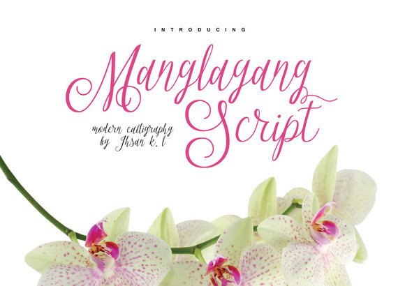 Manglayang: A Romantic Script Font for Elegant Bridal & Girly Designs