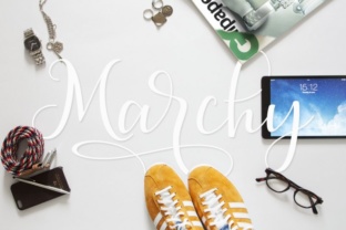 Marchy: A Handmade Calligraphy Font Family for Practical Design Workflows