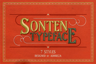 Sonten Typeface: Serif Design with Depth and Versatility